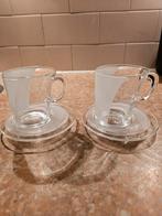 Senseo Kop en Schotels - 2 Stuks Glas, Huis en Inrichting, Keuken | Servies, Gebruikt, Ophalen of Verzenden, Glas, Effen