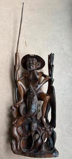 Houten beeld van een visser, Indonesië, Ophalen of Verzenden