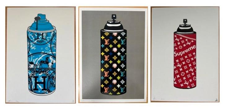DEATH NYC Zeefdruk SPRAY - Limited Edition Set, Antiek en Kunst, Kunst | Litho's en Zeefdrukken, Ophalen of Verzenden