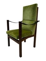 Vintage Fauteuil Massief Wenge Design Jaren 60 leer design