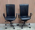 14 x König en Neurath Luxe bureaustoelen zwart leer design, Ophalen of Verzenden, Zo goed als nieuw, Zwart
