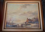 Klassiek schilderij - Winterlandschap, Antiek en Kunst, Kunst | Schilderijen | Klassiek, Ophalen of Verzenden
