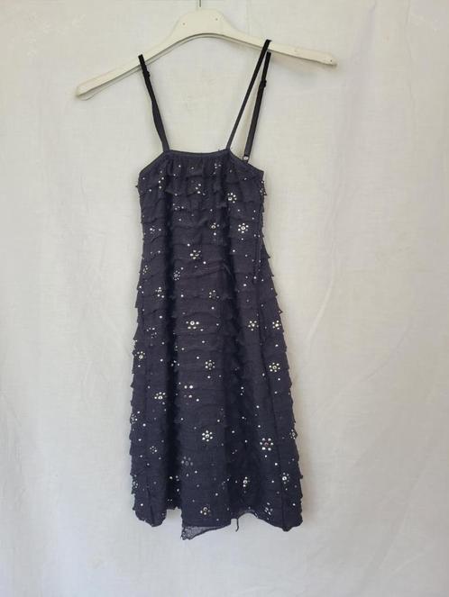 Gave zwarte nette jurk, zilveren glitters mt 116 merk Gamino, Kinderen en Baby's, Kinderkleding | Maat 116, Zo goed als nieuw
