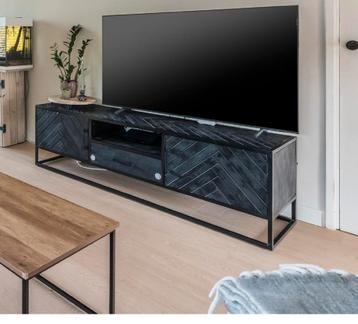 Mangohout visgraat tv meubel