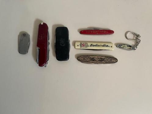 4 x vintage miniatuur / mini zakmesje., Antiek en Kunst, Antiek | Gereedschap en Instrumenten, Ophalen