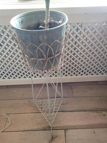 Antieke metalen Franse bloemen standaard foto 1 t/m 3 beschikbaar voor biedingen