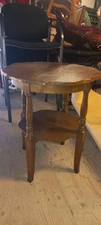 Rond houten bijzettafel, Ophalen