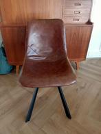4 Goossens Eetkamerstoelen (Gratis), Huis en Inrichting, Stoelen, Ophalen, Gebruikt, Bruin, Metaal