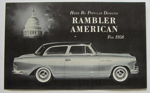 Folder Rambler American uit 1958, Boeken, Auto's | Folders en Tijdschriften, Gelezen, Overige merken, Verzenden