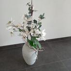 Kunst bloemstuk met vaas, Ophalen of Verzenden, Zo goed als nieuw, Binnen