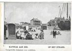 katwijk aan zee  strand  bomschuit  1900  schnabel sc, Verzamelen, Foto's en Prenten, Gebruikt, Verzenden, Voor 1940, Prent
