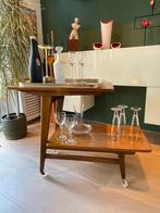 Vintage serveertafel bar jaren ‘60 teak., Ophalen, Gebruikt