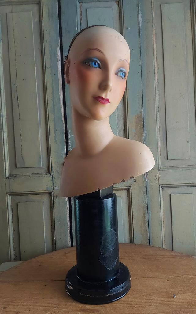 Antieke art-deco P.Imans buste lifesize 66 cm.Ca 1925, Antiek en Kunst, Antiek | Overige Antiek, Ophalen