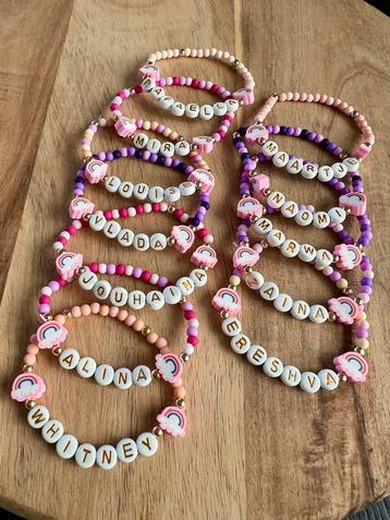 Kinderfeestje persoonlijke armbandjes TRAKTEREN UITDELEN beschikbaar voor biedingen