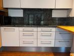 Bulthaup keukenwand met kookplaat en afzuigkap, 200 cm of meer, Gebruikt, 50 tot 75 cm, Wit