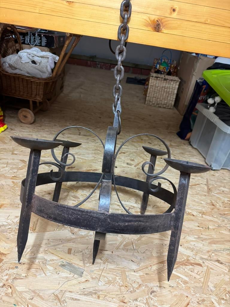 Kandelaar ijzeren roestkleur, Ophalen of Verzenden