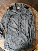 Lange spijkerblouse, Kleding | Dames, Ophalen, Zo goed als nieuw, Maat 36 (S), Zwart