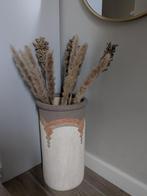 Bloempot /Vaas terra/zand/beige, voor binnen en buiten!, Gebruikt, Rond, Minder dan 25 cm, Aardewerk