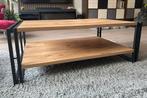 Robuuste salontafel met stalen frame, Ophalen, 50 tot 100 cm, 100 tot 150 cm, Zo goed als nieuw