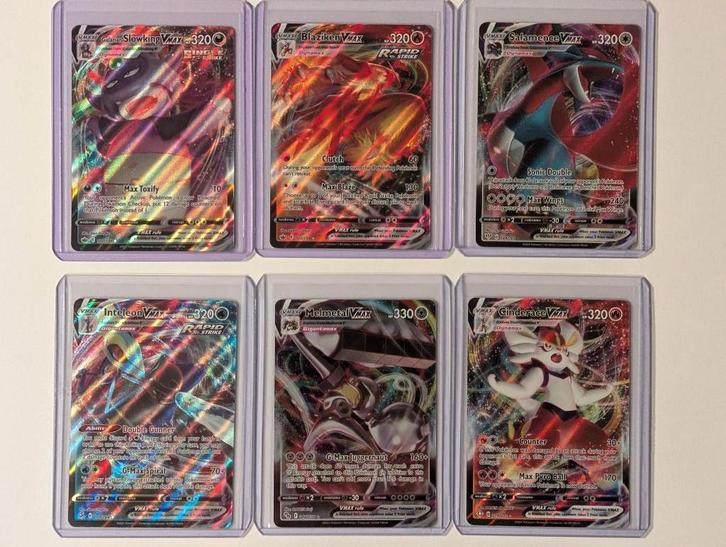 6 Pokémon VMAX kaarten uit SWSH era, oa: Salamence DAA 144, Hobby en Vrije tijd, Verzamelkaartspellen | Pokémon, Zo goed als nieuw