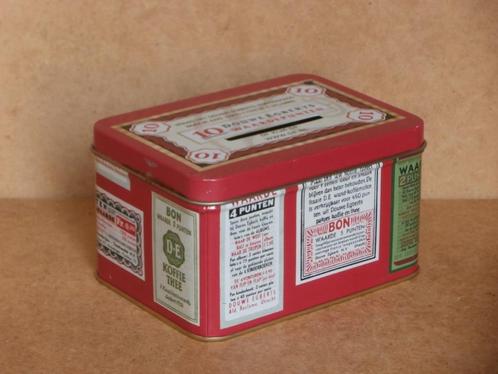 Douwe Egberts waarde punten doosje blikje D E puntendoosje, Verzamelen, Blikken, Zo goed als nieuw, Koffie, Douwe Egberts, Ophalen of Verzenden