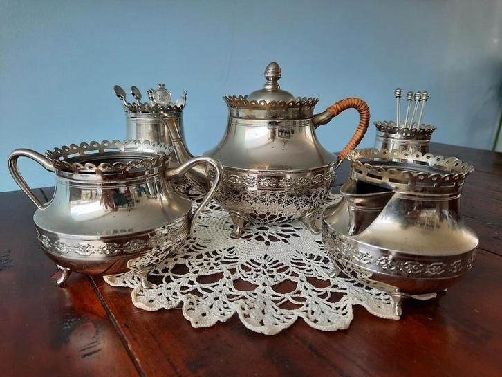 Bredemeijer, theeservies, Antiek en Kunst, Antiek | Goud en Zilver, Zilver, Ophalen of Verzenden