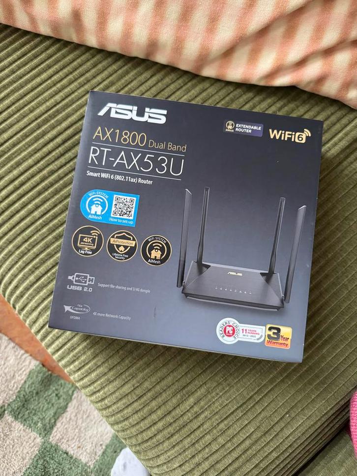 Asus RT-AX53U Router - Zo goed als nieuw!, Computers en Software, Routers en Modems, Zo goed als nieuw, Router, Ophalen of Verzenden
