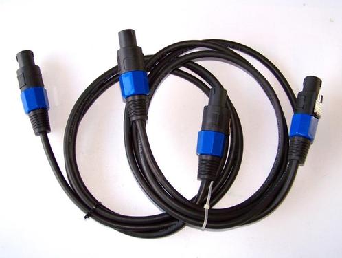 Luidsprekersnoeren 2x1 meter - 2 stuks, Muziek en Instrumenten, Kabels en Stekkers, Zo goed als nieuw, Speaker of Versterker, Ophalen of Verzenden