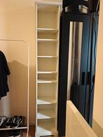 Witte hoge kast, Huis en Inrichting, Kasten | Kledingkasten, Ophalen, Minder dan 50 cm, Gebruikt, 200 cm of meer