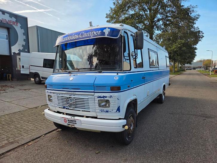 Mercedes-Benz L 613 D camper oldtimer, Caravans en Kamperen, Campers, Bedrijf, tot en met 2, Mercedes-Benz, Diesel, Handgeschakeld