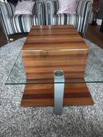Mooie Leolux salontafel met glas, Huis en Inrichting, Tafels | Salontafels, Ophalen, 100 tot 150 cm, 50 tot 100 cm, Minder dan 50 cm