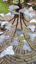 Kandelaar Hangend met klimopblaadjes. 8 kaarsen. Vintage., Ophalen, Gebruikt, 25 tot 50 cm, Metaal