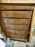 Antieke Mahoniehouten Kast met 6 Lades, Antiek en Kunst, Antiek | Meubels | Kasten, Ophalen of Verzenden
