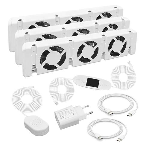 Radiatorfans triple set - voor verwarmen en koelen!, Doe-het-zelf en Verbouw, Verwarming en Radiatoren, Nieuw, Radiator, 800 watt of meer