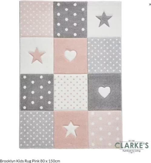 NIEUW! Think Rugs Vloerkleed Brooklyn Kids 80x150cm € 18,49, Huis en Inrichting, Stoffering | Tapijten en Kleden, Nieuw, 50 tot 100 cm