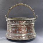 Antieke 19e eeuw koperen emmer, koperen ketel, boerderij pot, Antiek en Kunst, Ophalen of Verzenden, Koper