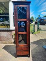 Kast, antiek,  donkerbruin, Ophalen, Gebruikt, 50 tot 100 cm, 150 tot 200 cm