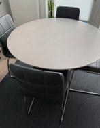 Ronde eettafel met 4 stoelen, Huis en Inrichting, Ophalen, Gebruikt