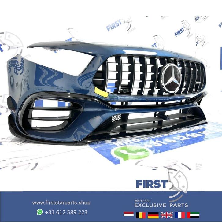 W177 A KLASSE 2021 A45 A45S AERO AMG VOORBUMPER MAT BLAUW CO, Auto-onderdelen, Carrosserie en Plaatwerk, Bumper, Mercedes-Benz