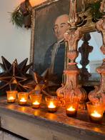 Amber tint, antiek franse processie glaasjes, Ophalen of Verzenden