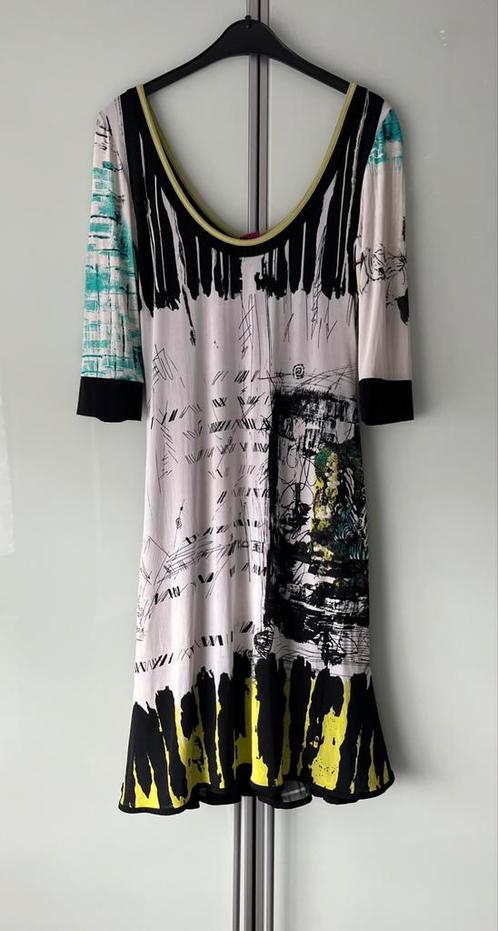 Save The Queen XL jurkje wit zwart lime geel groen Elastine, Kleding | Dames, Jurken, Zo goed als nieuw, Maat 46/48 (XL) of groter