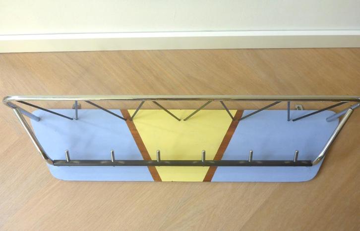 Retro vintage kapstok met hoedenplank, Huis en Inrichting, Woonaccessoires | Kapstokken, Gebruikt, Wandkapstok, Minder dan 100 cm