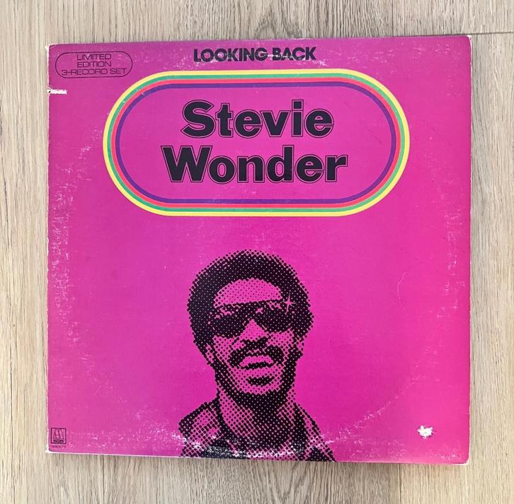 Looking Back LP Stevie Wonder, Cd's en Dvd's, Vinyl | R&B en Soul, Gebruikt, R&B, 1960 tot 1980, Ophalen of Verzenden