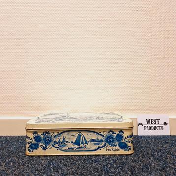 Vintage Verkade Koekblik (21 x 13.5 x 6 cm) beschikbaar voor biedingen