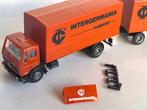 Herpa H0:  Mercedes Benz combinatie "INTERGERMANIA", Ophalen of Verzenden, Zo goed als nieuw, Bus of Vrachtwagen, Herpa