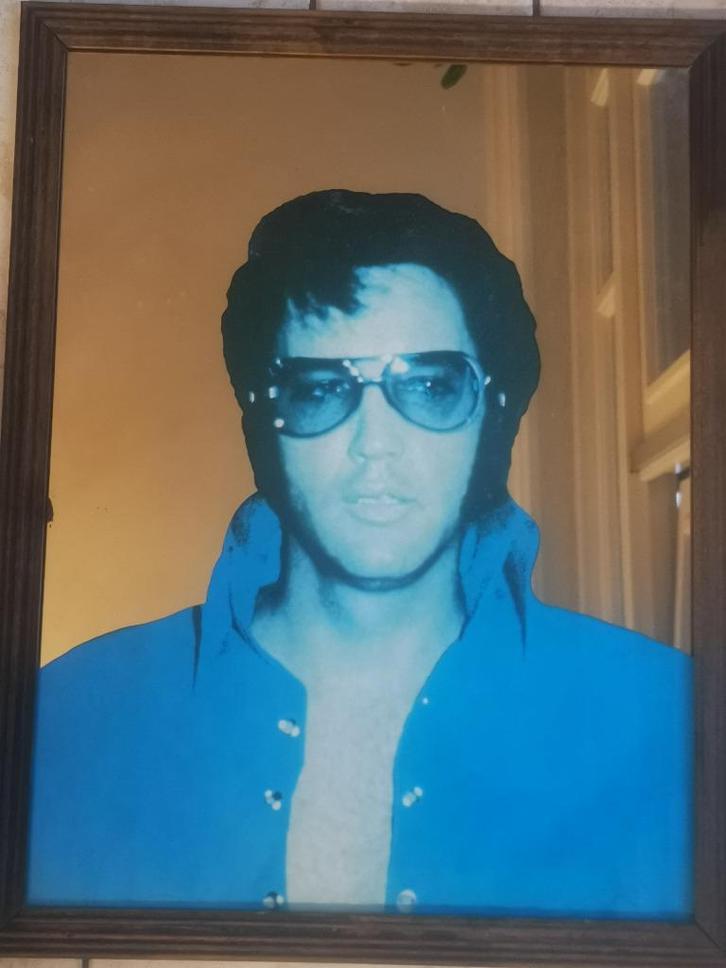 vintage Elvis Presley spiegel muziek 6850 zanger en acteur, Verzamelen, Muziek, Artiesten en Beroemdheden, Zo goed als nieuw, Pop, Beeldje of Miniatuur