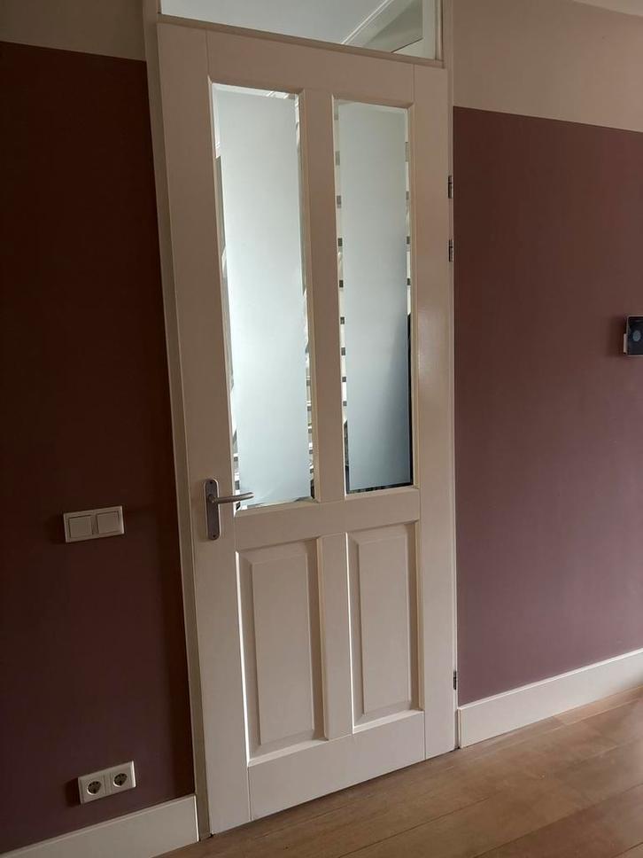 Glazen Binnendeur, Doe-het-zelf en Verbouw, Deuren en Horren, Zo goed als nieuw, Binnendeur, 200 tot 215 cm, 80 tot 100 cm, Glas