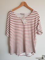 Via Appa katoen caramel gestreept t-shirt maat 42 NIEUW!, Bruin, Maat 42/44 (L), Nieuw, Ophalen of Verzenden