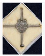 Kruis, Jezus en de Emmausgangers, koper/brons, Ophalen of Verzenden