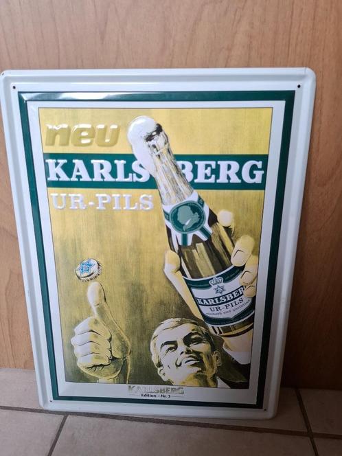 Reclamebord Karlsberg Urpils, Verzamelen, Biermerken, Nieuw, Reclamebord, Plaat of Schild, Overige merken, Ophalen of Verzenden